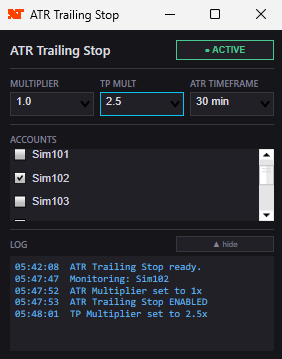 ATR Trailing Stop