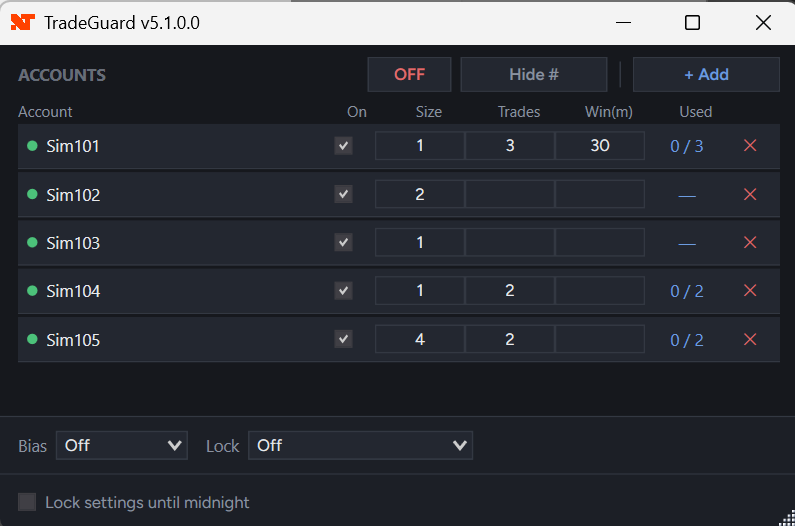 TradeGuard: Size and Trade Limiter