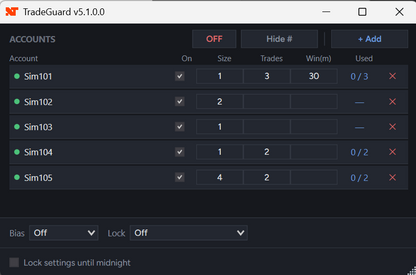 TradeGuard: Size and Trade Limiter