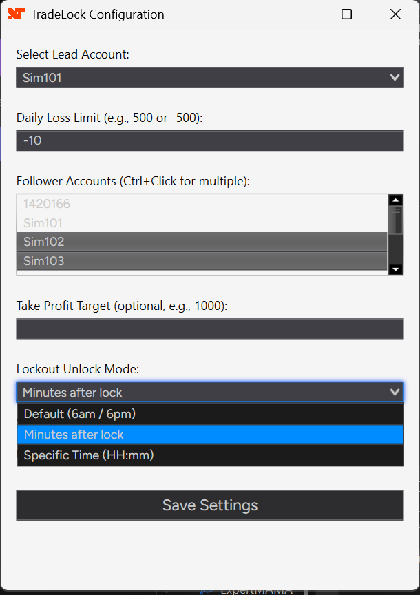 TradeLock: Daily Loss Limiter
