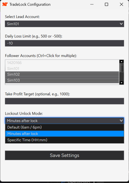 TradeLock: Daily Loss Limiter