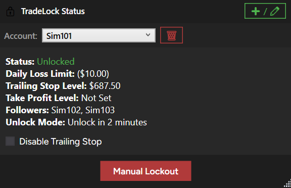 TradeLock: Daily Loss Limiter